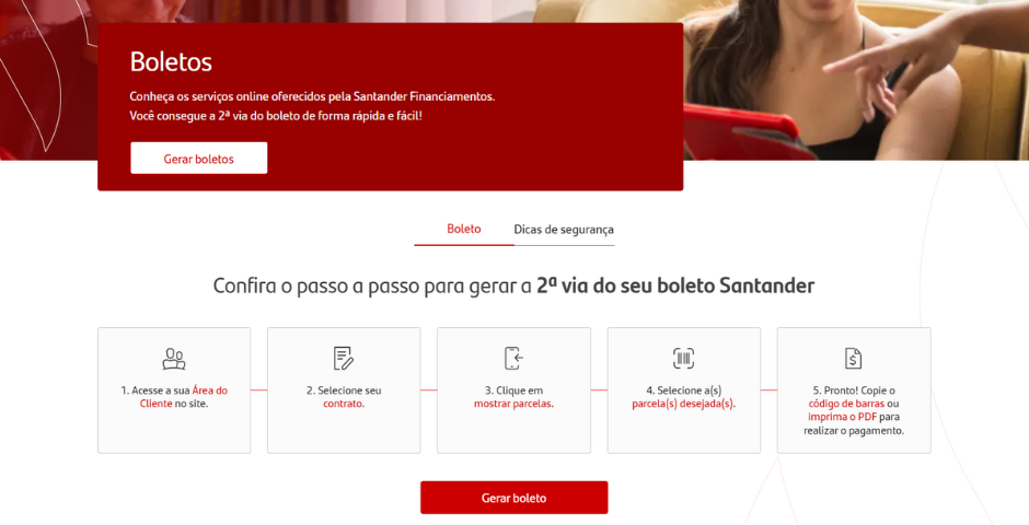 2 via boleto financiamento santander