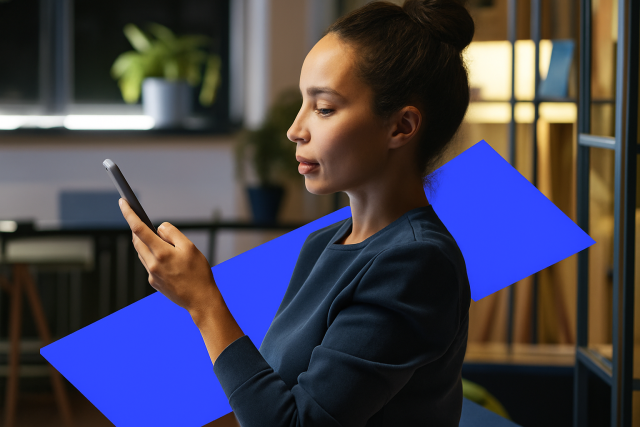 mulher mexendo no aplicativo BB conta digital