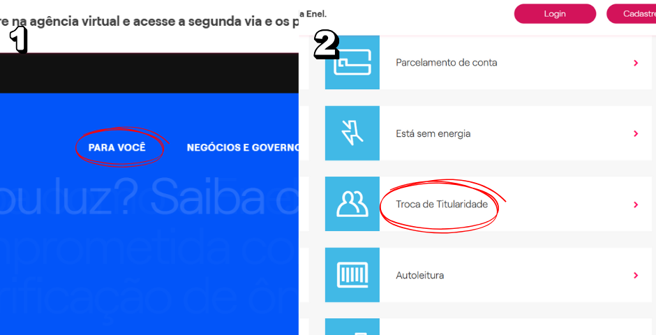 enel- troca de titularidade
