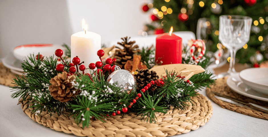 mesa de natal cores clássicas