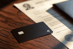 cartão sobre uma mesa ao lado de um papel representando É crime usar cartão de crédito de falecido