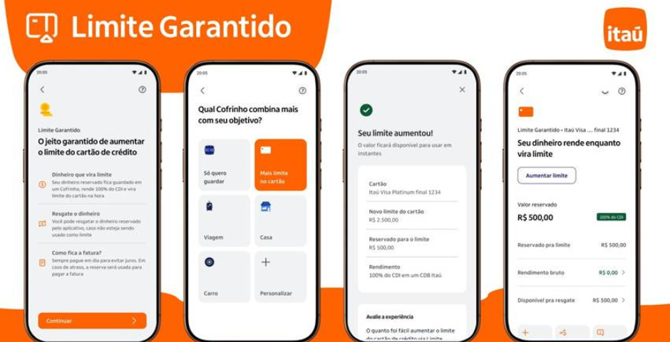 limite garantido itau como usar