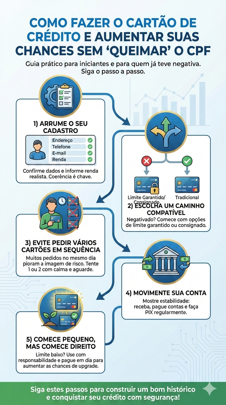 Como fazer um cartão de crédito infográfico