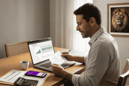 Homem analisando a quem pertence o imposto de renda retido na fonte