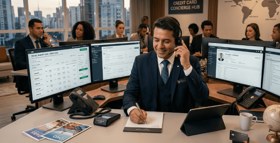 Serviços de concierge dos cartões para ricos