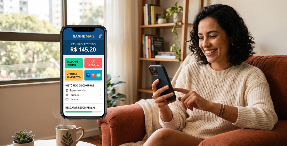 Utilize aplicativos de cashback e programas de fidelidade