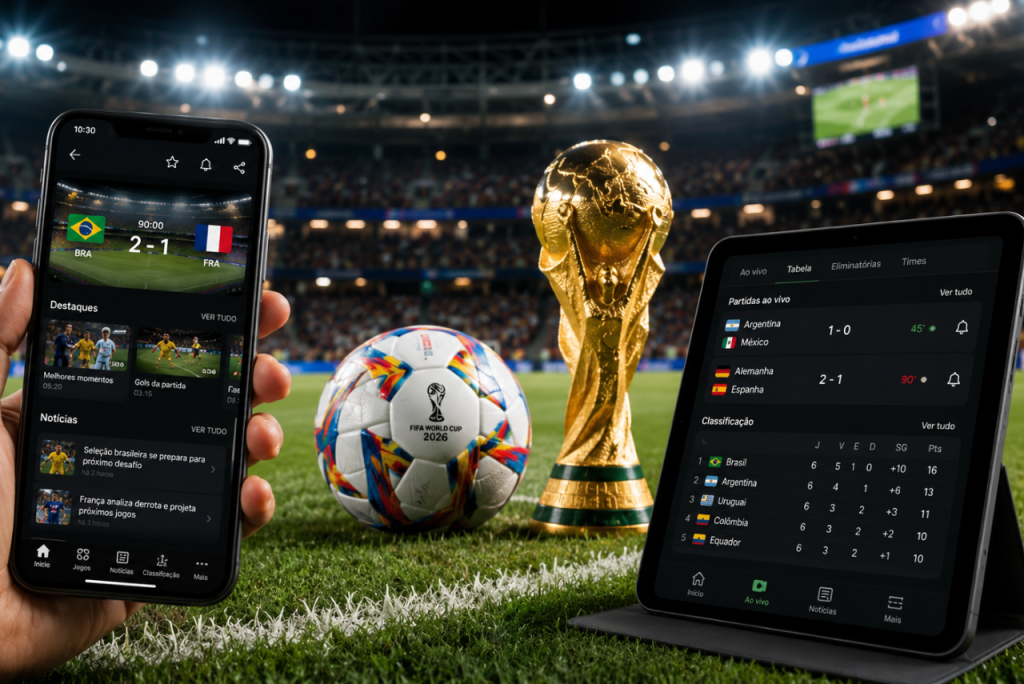 Os melhores aplicativos para acompanhar a Copa do Mundo grátis em 2026