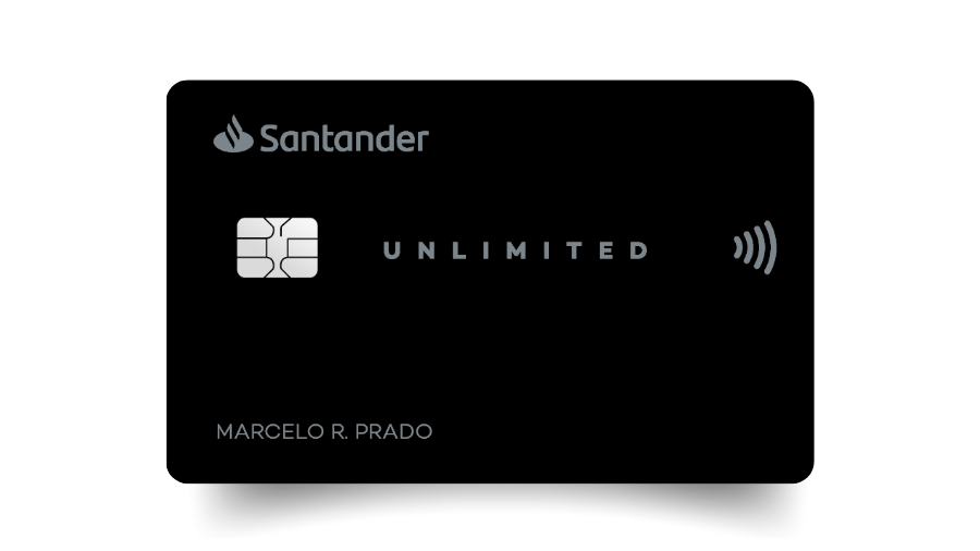 cartões com acesso à sala VIP lounge - Santander Unlimited Mastercard Black