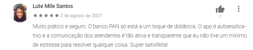 avaliação Banco Pan