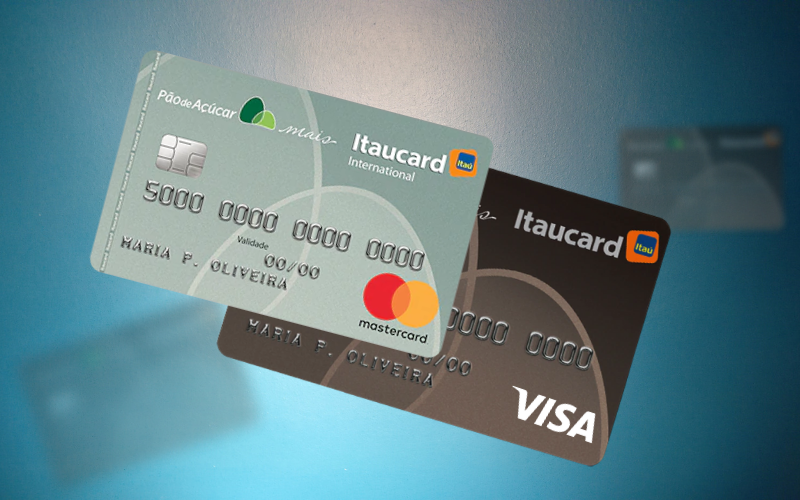 cartões de crédito Pão de Açúcar Mais Itaucard Internacional Mastercard e Visa